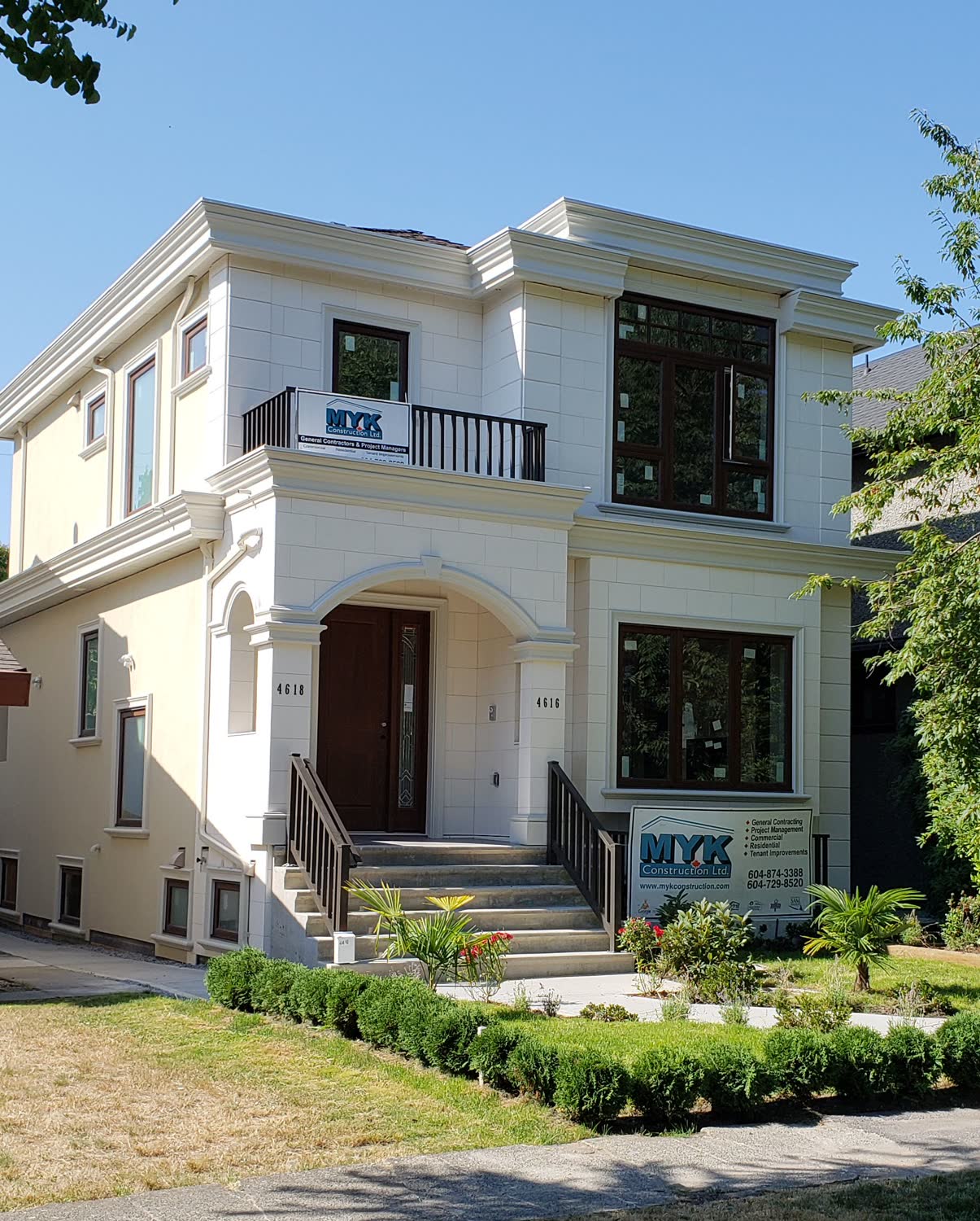 Completed two-storey single-family residence in Vancouver